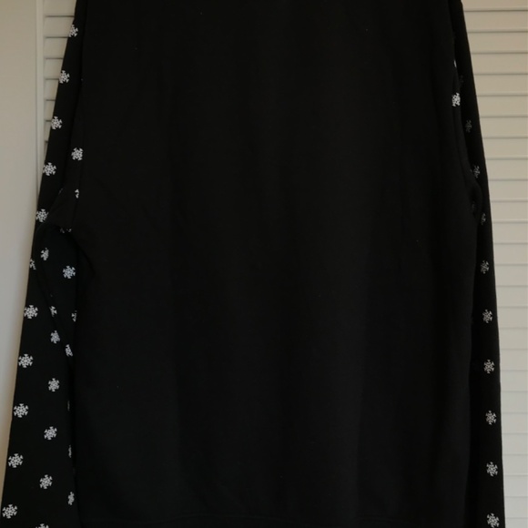 Large Unisex Nice Until Proven Naughty NEW black screenprint snowman sweatshirt - Picture 6 of 12